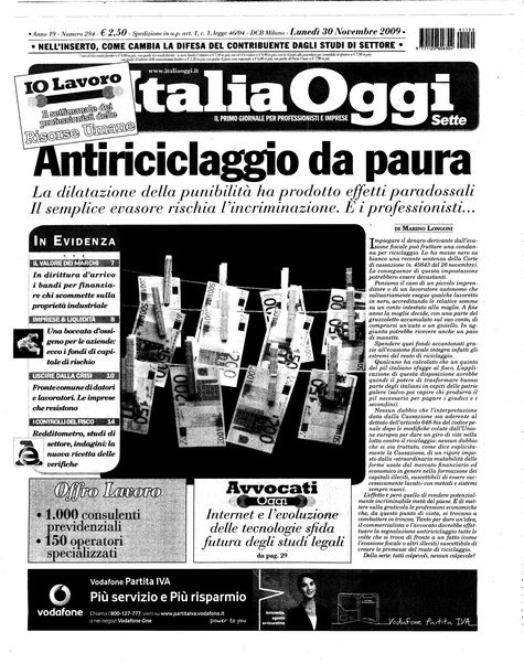 Italia oggi : quotidiano di economia finanza e politica